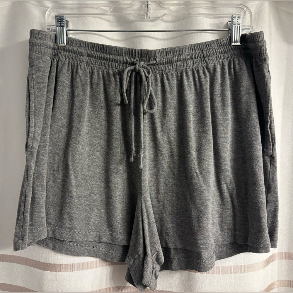 Gray Drawstring Lounge Shorts